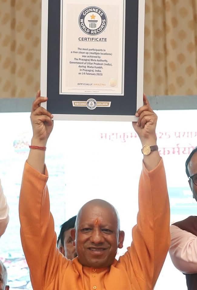 Shunyta_007's tweet image. Prayagraj Maha Kumbh 2025 enters the Guinness Book of World Records 🔱🙏
A historic confluence of faith, culture, and cleanliness, Uttar Pradesh sets a new global benchmark.
#MahaKumbh2025 #ProudIndia #CleanGanga