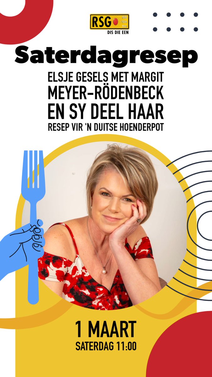 Ek kuier saam met  Elsje op <a href="/zarsg/">RSG 100-104FM</a>. Ek vertel ook van 'n baie makluke resep.