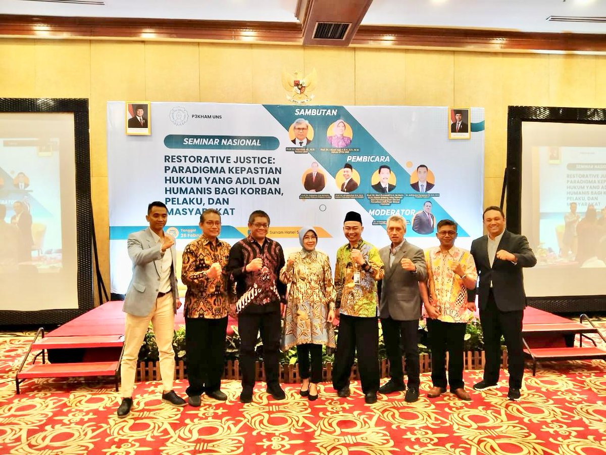 Dekan FH UNNES, Prof. Dr. Ali Masyhar Mursyid, S.H., M.H. Bahas Restorative Justice di UNS Solo