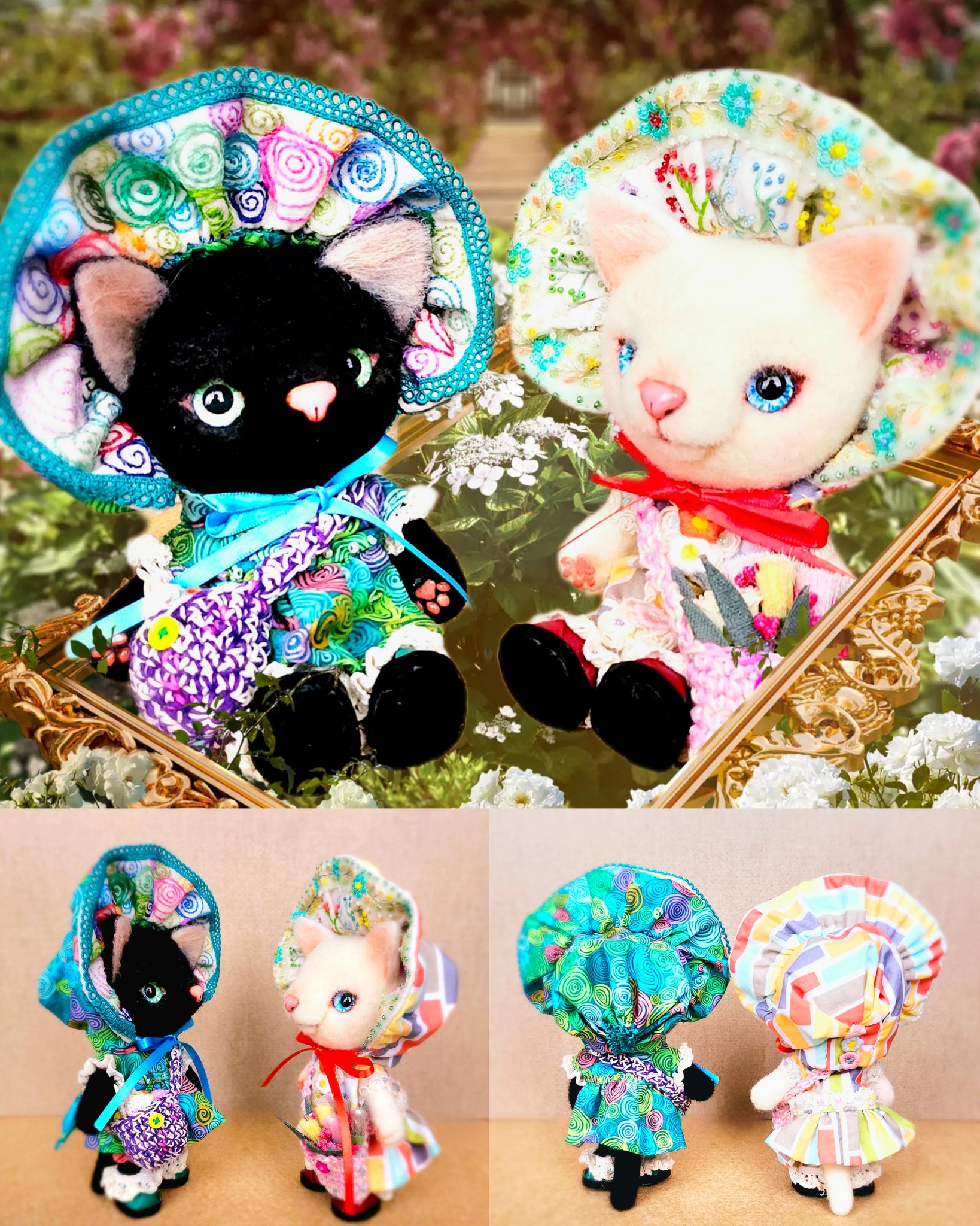ねこのこどもたち 置けれ 小さな秋のキジシロちゃん ＊ ハンドメイド 