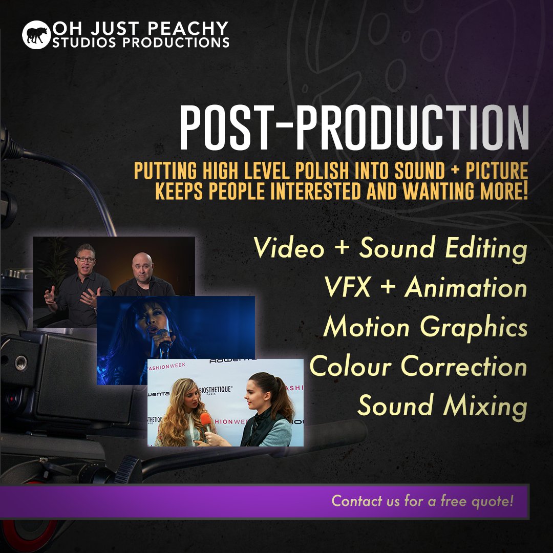ojpstudios's tweet photo. Our services: 📽️ Storyboards ✔️ Videography ✔️ Editing ✔️ Animation ✔️ VFX ✔️ Need high-quality video? We do it all. #FullServiceProduction https://t.co/efMMv2V3Uj