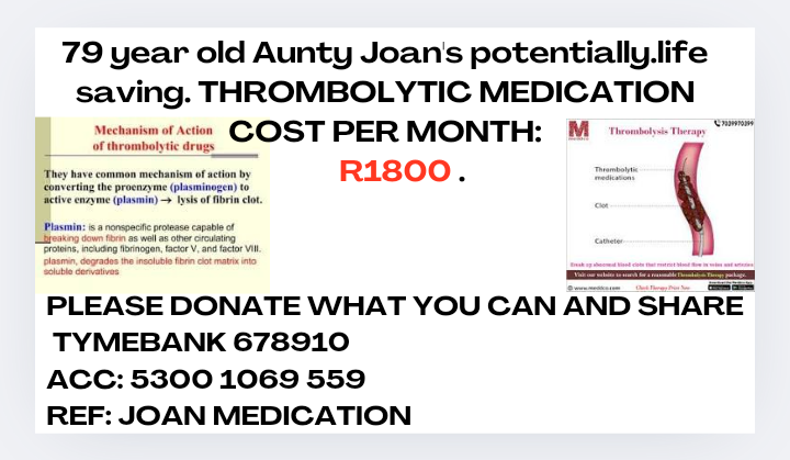 rehomingcarlos's tweet image. Good morning all. We have a challenge today. But it is a challenge that frees us up for the month of March until the month end costs are due again.
Today we have to raise : R1850.00
1. Aunty Joan's thrombolytic injections. We are short R600.00