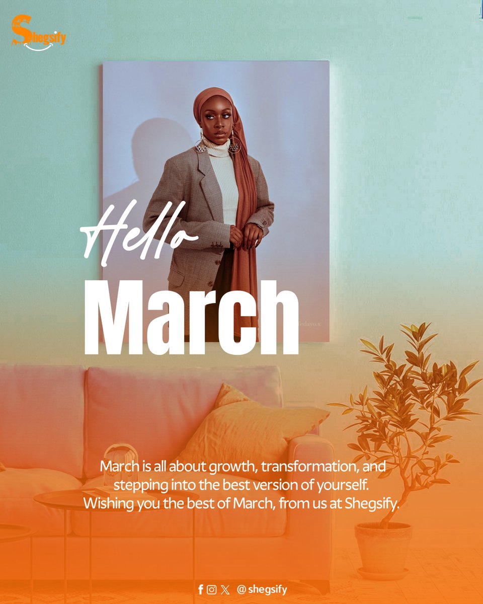 shegsify's tweet photo. Hello, March! ☀️🌿

A new month means fresh opportunities, new goals, and renewed energy! 💪🏽✨ March is all about growth, transformation, and stepping into the best version of yourself.

May this month be filled with only Testimonies and Good news for us.

#NewMonth #HelloMarch https://t.co/iot9ef0jOF