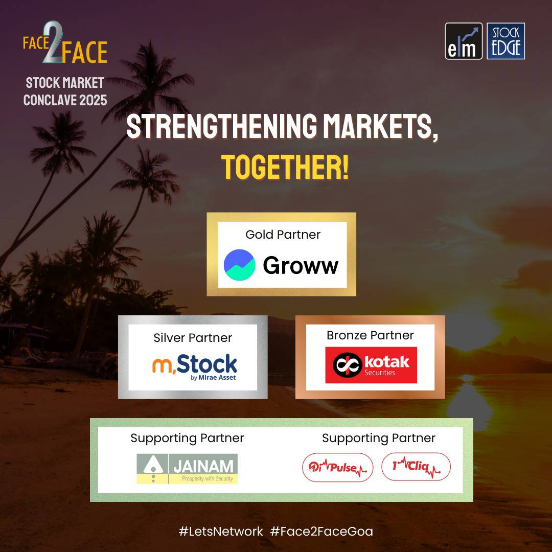 We're proud to partner with industry leaders! 🎉

Huge thanks to <a href="/_groww/">Groww</a>, <a href="/mstock_in/">mStock - Mirae Asset Capital Markets India</a>, <a href="/kotaksecurities/">Kotak Securities Ltd</a>, <a href="/jainambroking/">Jainam Broking Limited</a> &amp; <a href="/OiPulse/">OI Pulse</a> for sponsoring Stock Market Conclave 2025 in Goa! Get ready for top-tier market insights! 

📅 Mar 4-6 elearnmarkets.com/goa?utm_source…