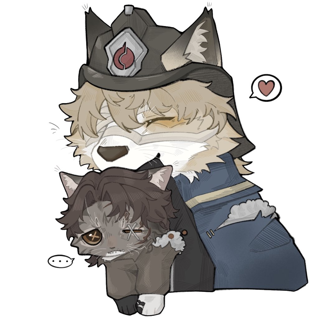RaggedClouds's tweet image. #フロマティ #florimatt #火偶 #第五人格 
🦊❤️🐱