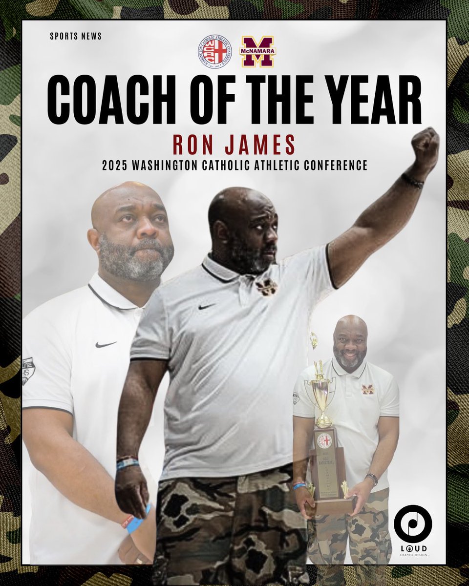 🗣️ It is with great pride to honor an exceptional leader and mentor in the world of high school sports. The WCAC presents this prestigious honor, “Coach Of The Year” award to Coach Ron James of Bishop MacNamara High School.

CONGRATULATIONS Coach Ron James!

#LOUD 🎙️