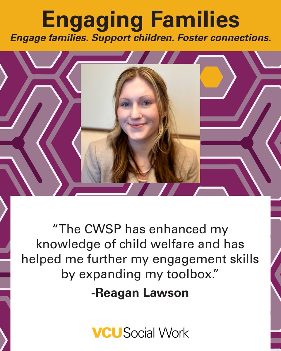 VCU Social Work (@vcusocialwork) on Twitter photo Apply for the #VCUSSW-<a href="/VDSS/">The Virginia Department of Social Services</a> Child Welfare Stipend Program's Fall 2025 cohort by 3/26: vcussw.info/CWSP25App. Specialized training + $10K stipend, with work payback requirement. Learn more about Reagan and the rest of our 2025 CWSP grads at vcussw.info/CWSP25Grads. 🎓 Apply for the #VCUSSW-<a href="/VDSS/">The Virginia Department of Social Services</a> Child Welfare Stipend Program's Fall 2025 cohort by 3/26: vcussw.info/CWSP25App. Specialized training + $10K stipend, with work payback requirement. Learn more about Reagan and the rest of our 2025 CWSP grads at vcussw.info/CWSP25Grads. 🎓