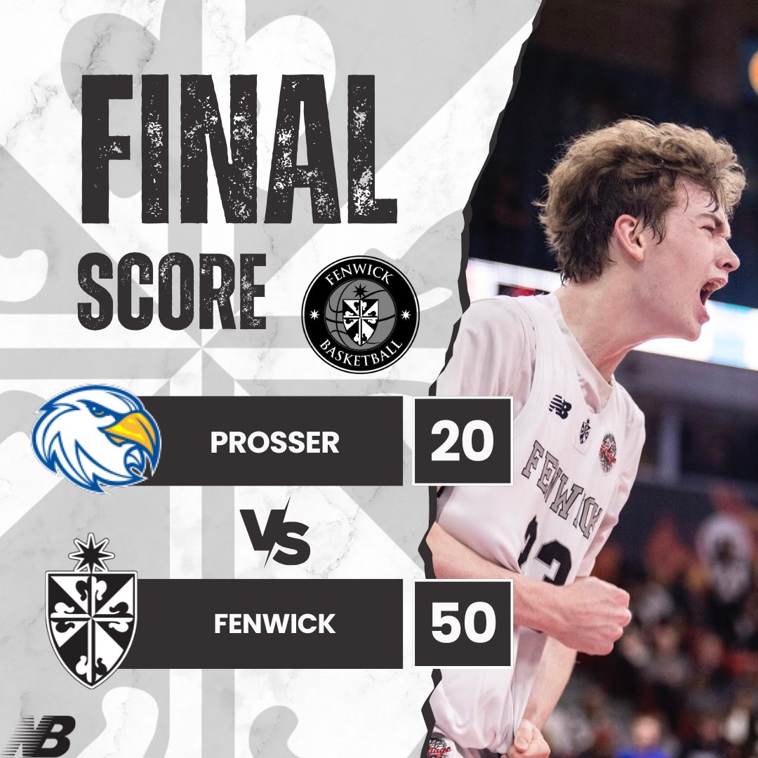 Our Friars are Regional Champions after a 50-20 victory over Prosser! #FenwickHoops