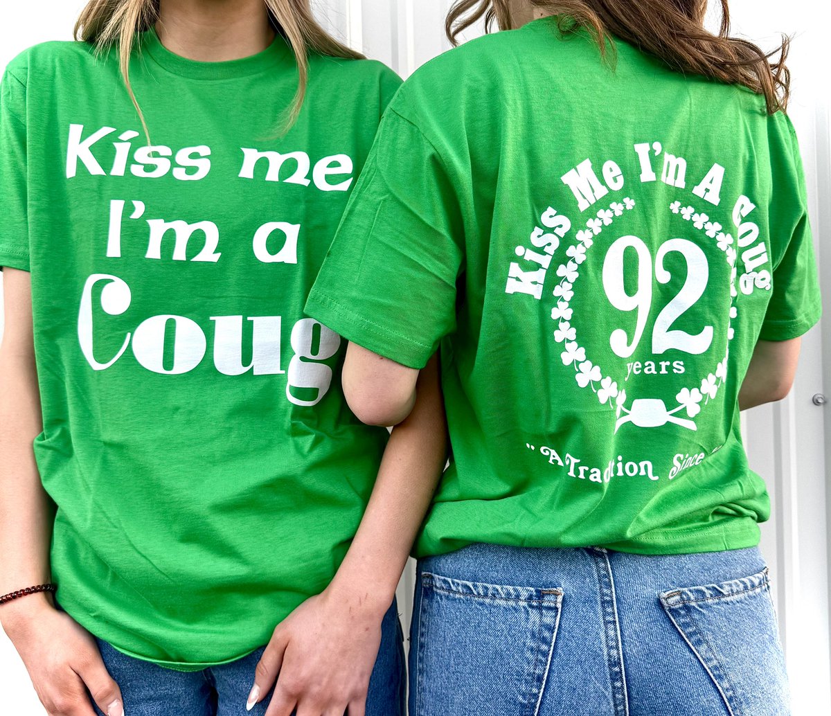 TheCoug_'s tweet photo. St. Paddy’s Pre-Funk is next week &amp; St. Paddy’s Day is right after Spring Break! 🍻 Order your 2025 “Kiss Me I’m A Coug” St. Paddy’s Merch today 🍀 Available online only.

https://t.co/hX6mo2Q44n https://t.co/hyR7ZGrBsf
