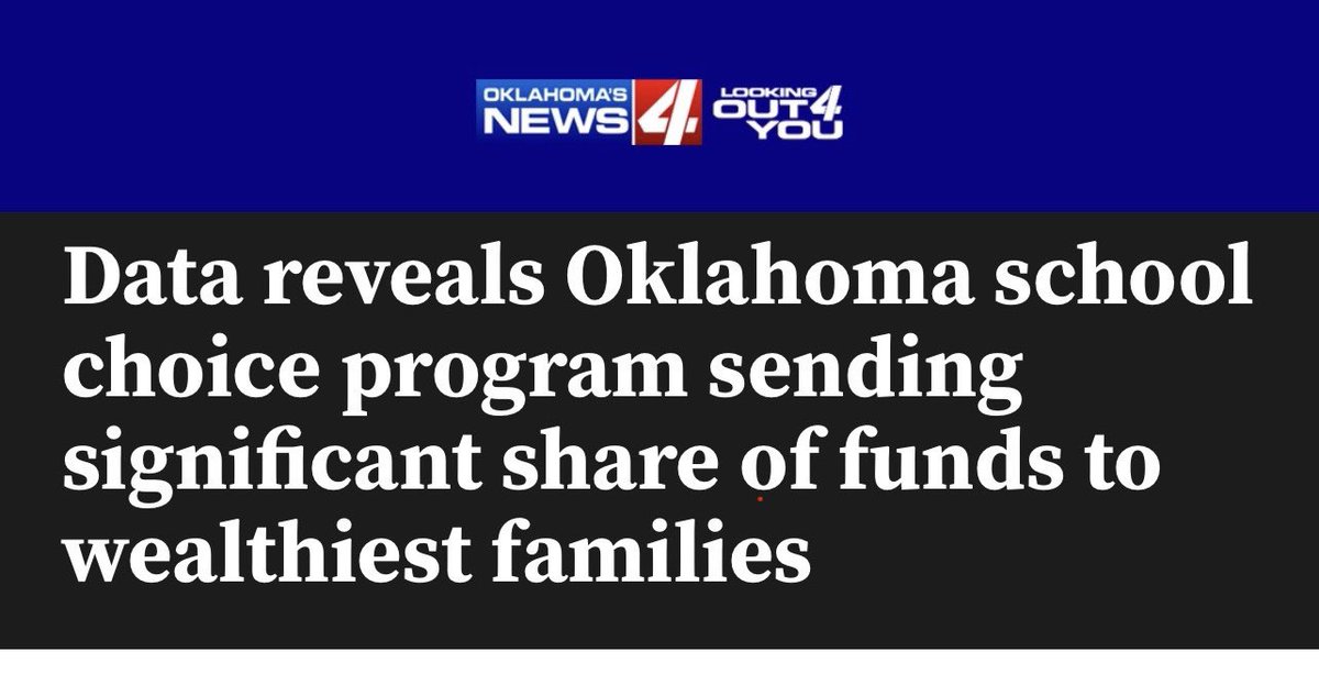 Oklahoma’s voucher scam is already creating a two-tiered education system, and if Greg Abbott gets his way, it will happen in Texas as well.

We beat vouchers before. We’ll beat them again. #txlege

kfor.com/news/local/dat…
