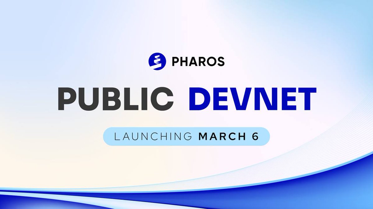 pharos_network's tweet image. 🚨Attention buildoooors!🚨

Our Public DevNet drops on March 6!

Get ready to build with extreme blockchain performance on the first EVM-compatible Layer 1 to reach 2 gigagas per second.

In the weeks ahead, we’ll unveil details about our developer programs, including the Global…