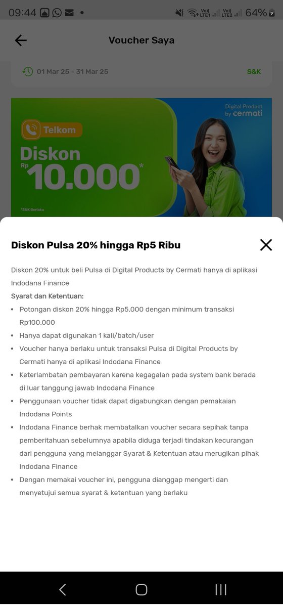 Forestiano's tweet photo. Hari gini di jaman AI, kok gw ngerasa kayak orang tolol ya. Diskon 20% maksimal 5k, tapi minimal beli 100k. Kan sebenarnya cuma 5%. Hal kayak gini aja kita nggak bisa Jujur, Makanya pertalite bisa jadi pertamax.
Gimana pendapat Anda @indodana_id ? https://t.co/UnQtszbsAN