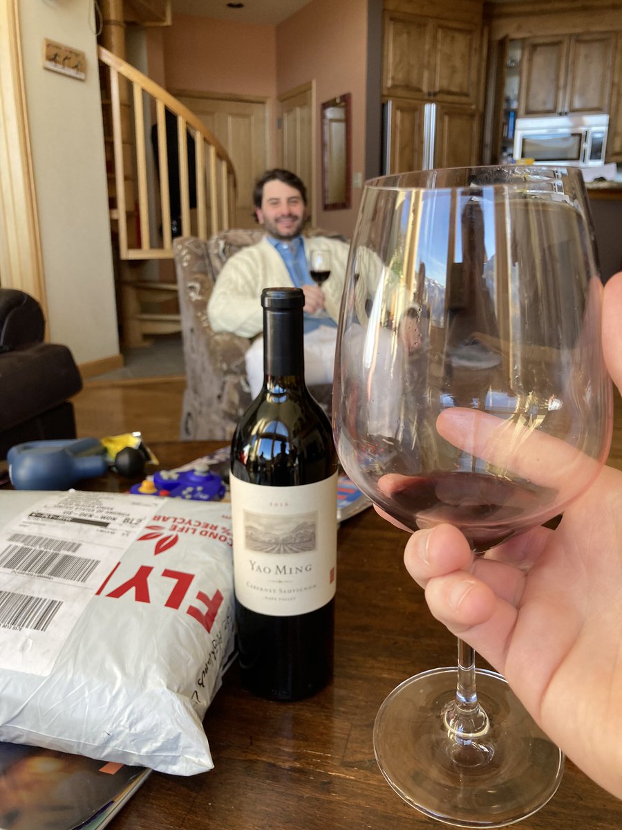Cal_Mitche's tweet photo. @YaoMing the wine is fine https://t.co/QMJKAbRQRl