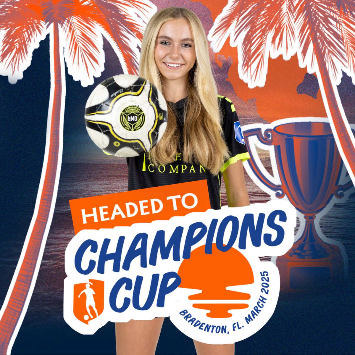 Samantha Murdin (@murdinsamantha) on Twitter photo It’s time! <a href="/LamorindaSC/">Lamorinda SC</a> is headed to the sunshine state for <a href="/GAcademyLeague/">Girls Academy</a> #ChampionsCup finals 🏆
⚽️ Game 1
📆 Thursday, 3/6
🕐 2pm
📍 Field 8
Full schedule: system.gotsport.com/org_event/even…
#NCAASoccer
<a href="/BigWestSports/">The Big West</a>
<a href="/capelli_s_plus/">Capelli Sport+</a>
<a href="/PrepSoccer/">Prep Soccer ⚽️</a>
<a href="/ImYouthSoccer/">ECNL/GA/Recruiting/College Soccer</a>
<a href="/TopDrawerSoccer/">TopDrawerSoccer</a> It’s time! <a href="/LamorindaSC/">Lamorinda SC</a> is headed to the sunshine state for <a href="/GAcademyLeague/">Girls Academy</a> #ChampionsCup finals 🏆
⚽️ Game 1
📆 Thursday, 3/6
🕐 2pm
📍 Field 8
Full schedule: system.gotsport.com/org_event/even…
#NCAASoccer
<a href="/BigWestSports/">The Big West</a>
<a href="/capelli_s_plus/">Capelli Sport+</a>
<a href="/PrepSoccer/">Prep Soccer ⚽️</a>
<a href="/ImYouthSoccer/">ECNL/GA/Recruiting/College Soccer</a>
<a href="/TopDrawerSoccer/">TopDrawerSoccer</a>