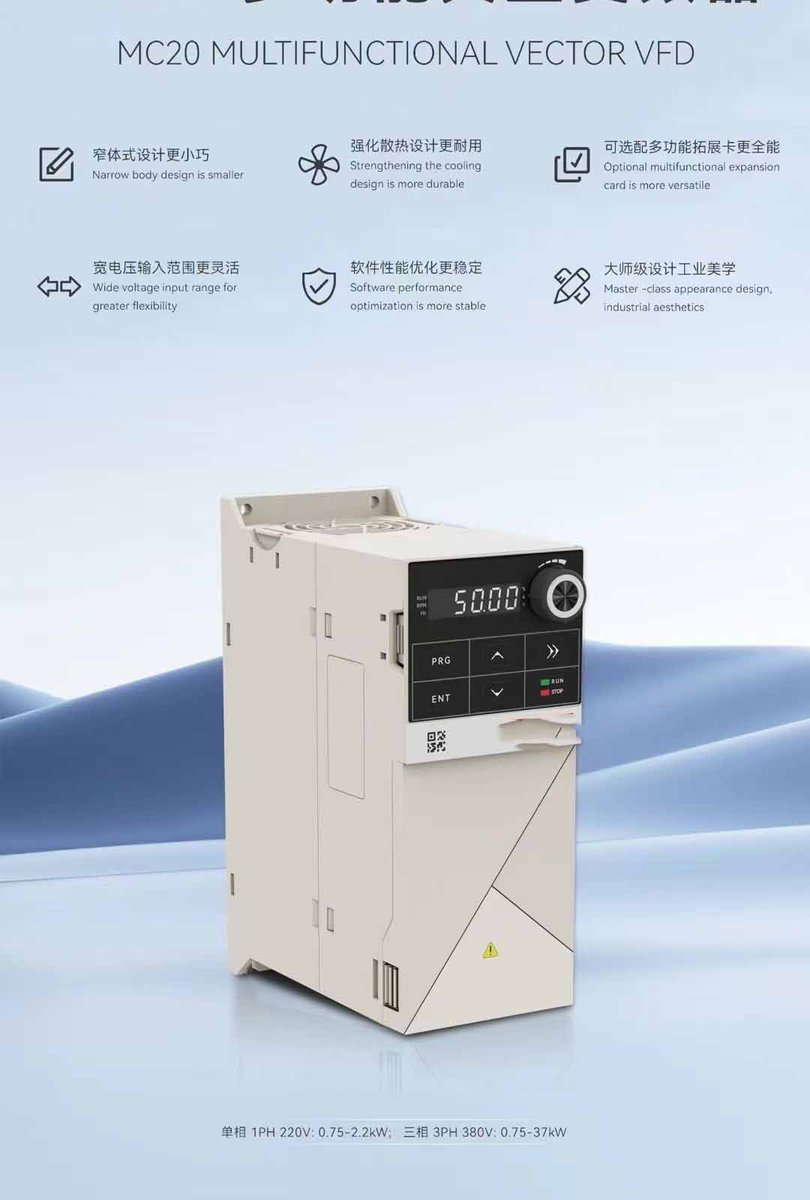 iwa_wang's tweet image. MC20 AC DRIVE: 0.75-2.2kw/220VSingle/three phase  0.75-37kw/380V-440V three phase+VB:Single-phase&amp;amp;Three-phase220V~0.75-15kw &amp;amp;Three-phase 440V~0.75-400kw #generalpurposedrive #ACdrive #CNPpump #pumps #motordrive #vfd #waterpumps #inverter #drive #leopump WhatsApp:+8613751728617