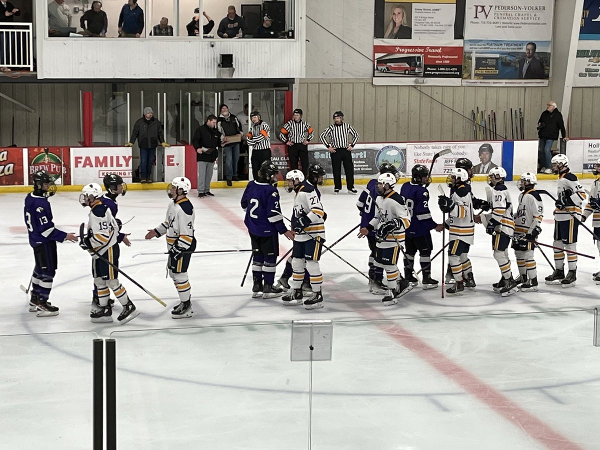 Final:  Wausau West 3 EC Memorial 1.  Warriors on to state for the first time since 2019!  Cooper DePuydt 3rd period goal and 36 saves for Julian Scalcucci in a stellar performance in goal.  West to play in D-1 state semi Friday at 10 am or 2 pm &amp; air on 98.9 WXCO.  #wiaahockey