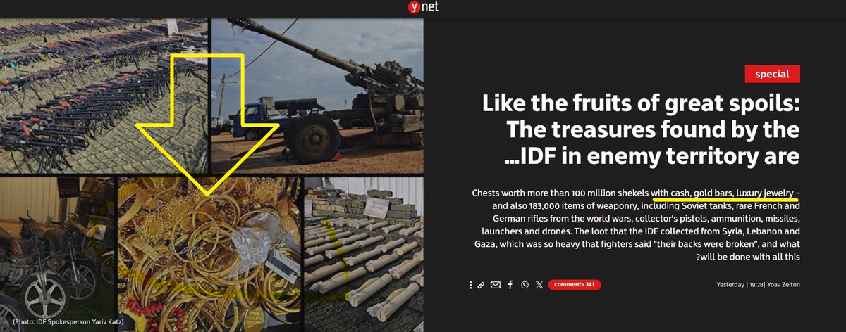 Israel openly brags about stealing cash and jewelry from homes in Gaza, Lebanon, and Syria