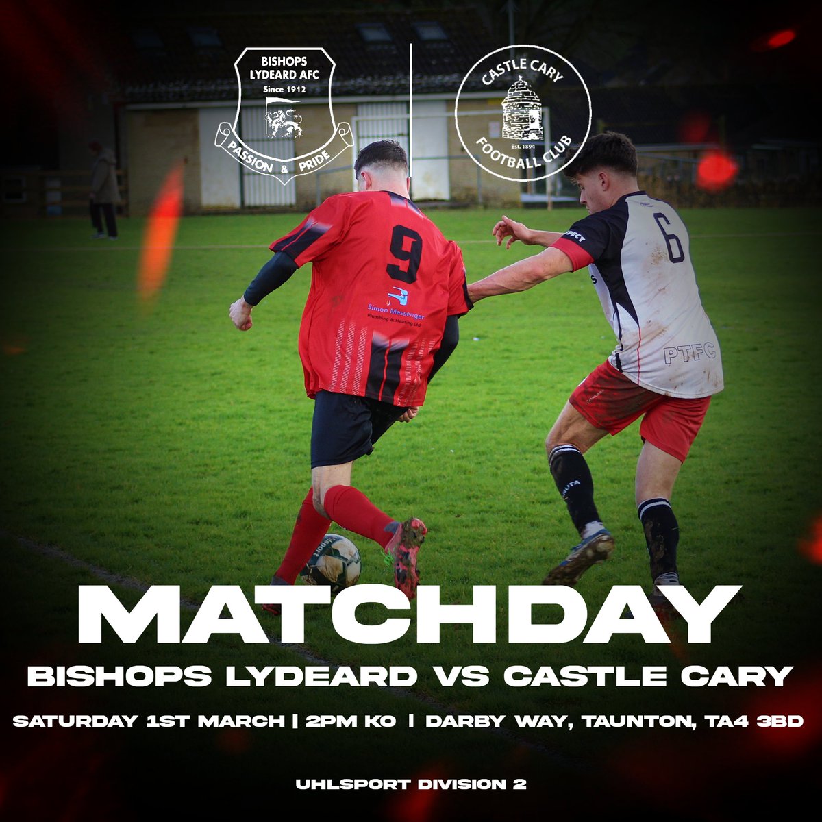 MATCHDAY
⚽ Bishops Lydeard Reserves Vs Castle Cary First
🏆 Uhlsport Division 2
🏟 Away
⏱ KO: 2PM

#CCFC #CastleCaryFC🔴⚫