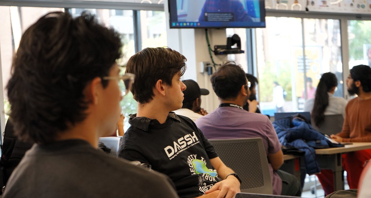 CAOE_ASU's tweet photo. 🚀  DASSH 2025 is officially underway! 🎉

The energy is high as we kick off this exciting three-day event, bringing together some of the brightest minds to tackle real-world homeland security challenges. Stay tuned!💡✨ 

@dhsscitech
#DHS_COE_research #CAOE #DASSH2025 https://t.co/BPTxRyH62z