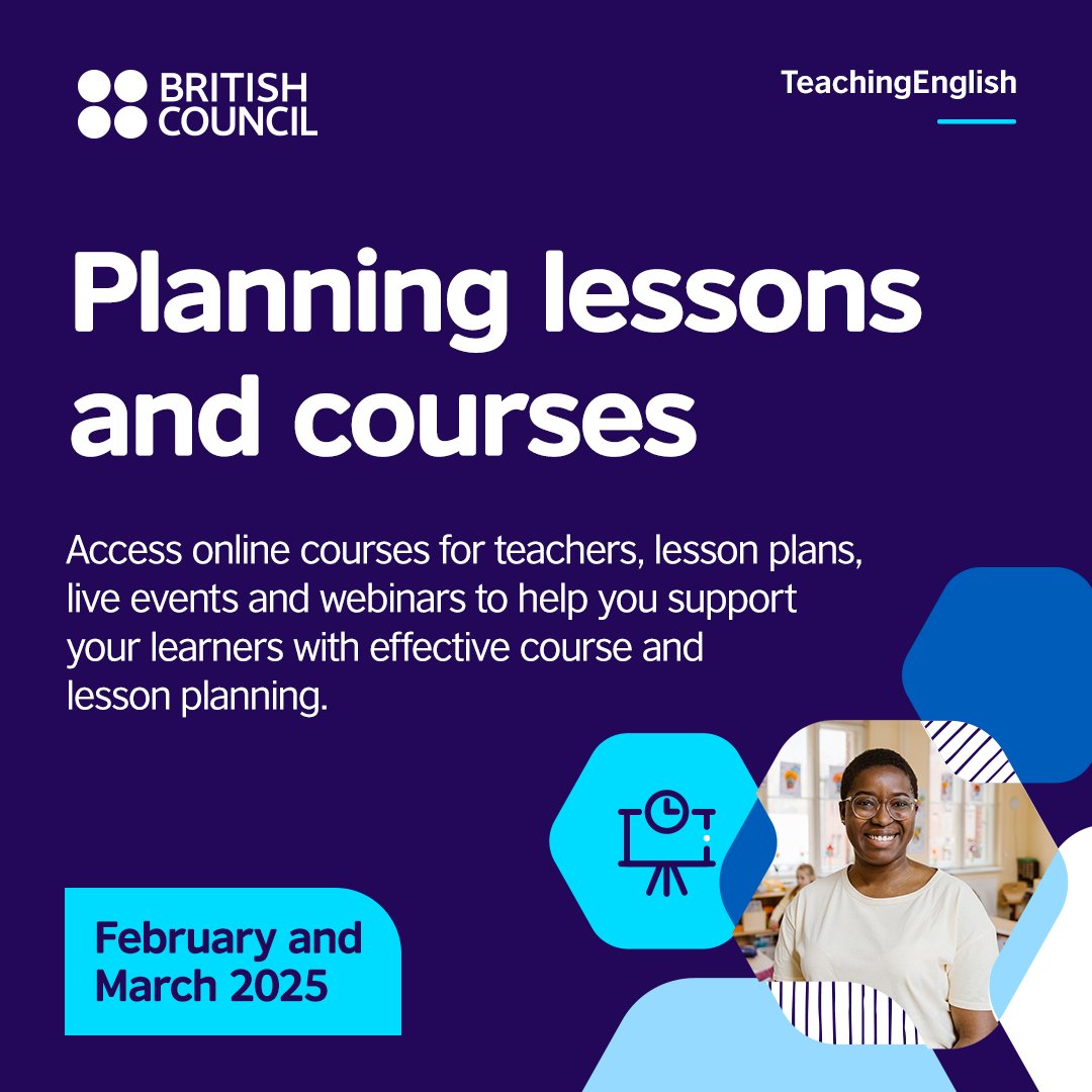 phBritish's tweet image. Planning courses – professional development course for English language teachers

Free course runs until 31 March 2025 
eu1.hubs.ly/H0dKrCq0

#tTeachingEnglish#PlanningLessonsAndCourses #CoursePlanning #TeacherEducation