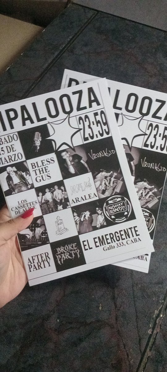 ESTAS MANIJA POR EL RIPALOOZA??? YO TAMBIEN! PASA AL NICETO A COMPRAR TUS MINI POSTERS DEL RIPALOOZA A SOLO $500 C/U 
(2 TAMAÑOS DISPONIBLES Y CALIDAD POSTER)