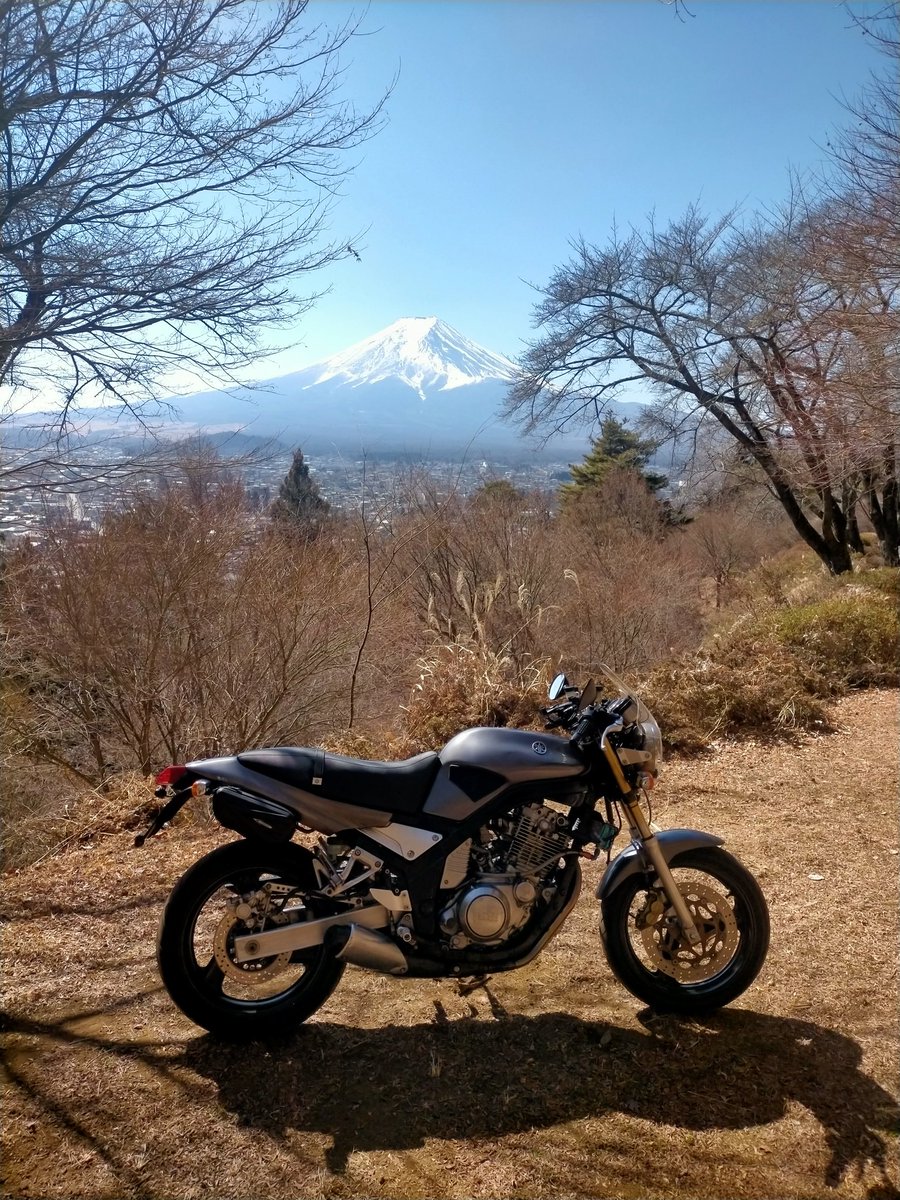 SRXSRV's tweet photo. 今日は暖かくて絶好のバイク日和ですね。いい場所見つけました。#SRX400 https://t.co/ErQM6w8RrZ