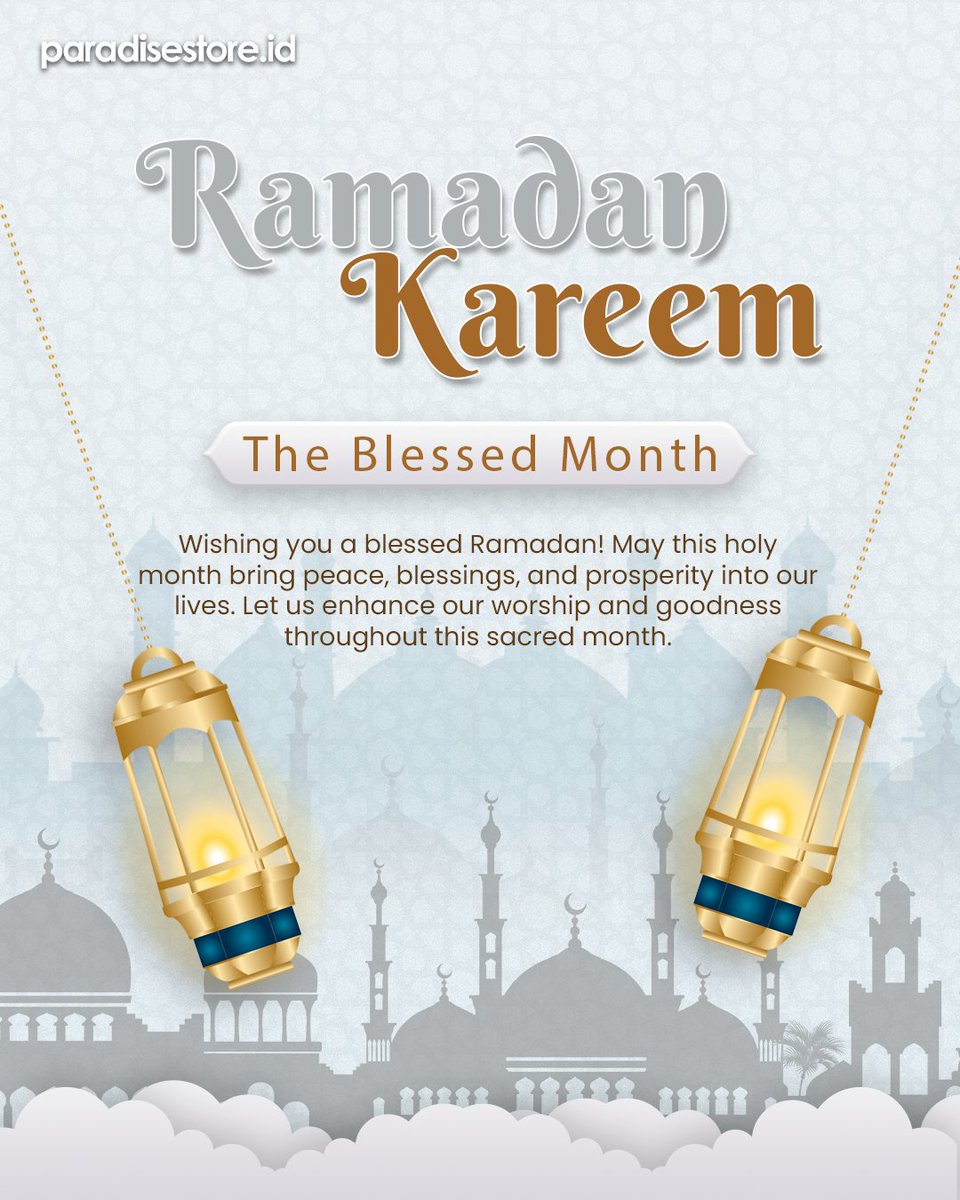 Wishing you a blessed Ramadan! May this holy month bring peace, blessings, and prosperity into our lives. Let us enhance our worship and goodness throughout this sacred month.

#paradisestore.id #ramadhankareem #ramadhan #tokolaptop #laptop