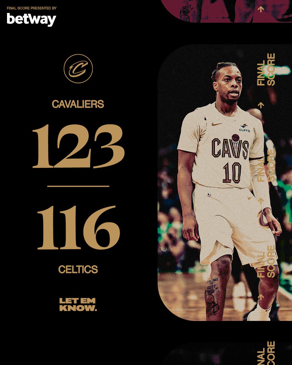 cavs's tweet image. AND THAT'S ON CAVS HOOPS.

HIGHLIGHTS &amp;amp; STATS 📊: tinyurl.com/yymwhvbw

@betwayusa | #LetEmKnow