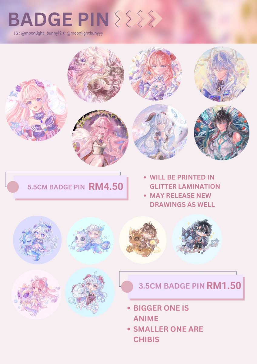 🌸Old merch
✅RM1.50 - RM47.50

🔗forms.gle/aMFiT3QoAt9xn8…

⏰Deadline: 9 pm, 7 March 2025 (MYT)
💡Need 2nd payment

#lucemyGO #pasaranimeMY #hsr #genshin