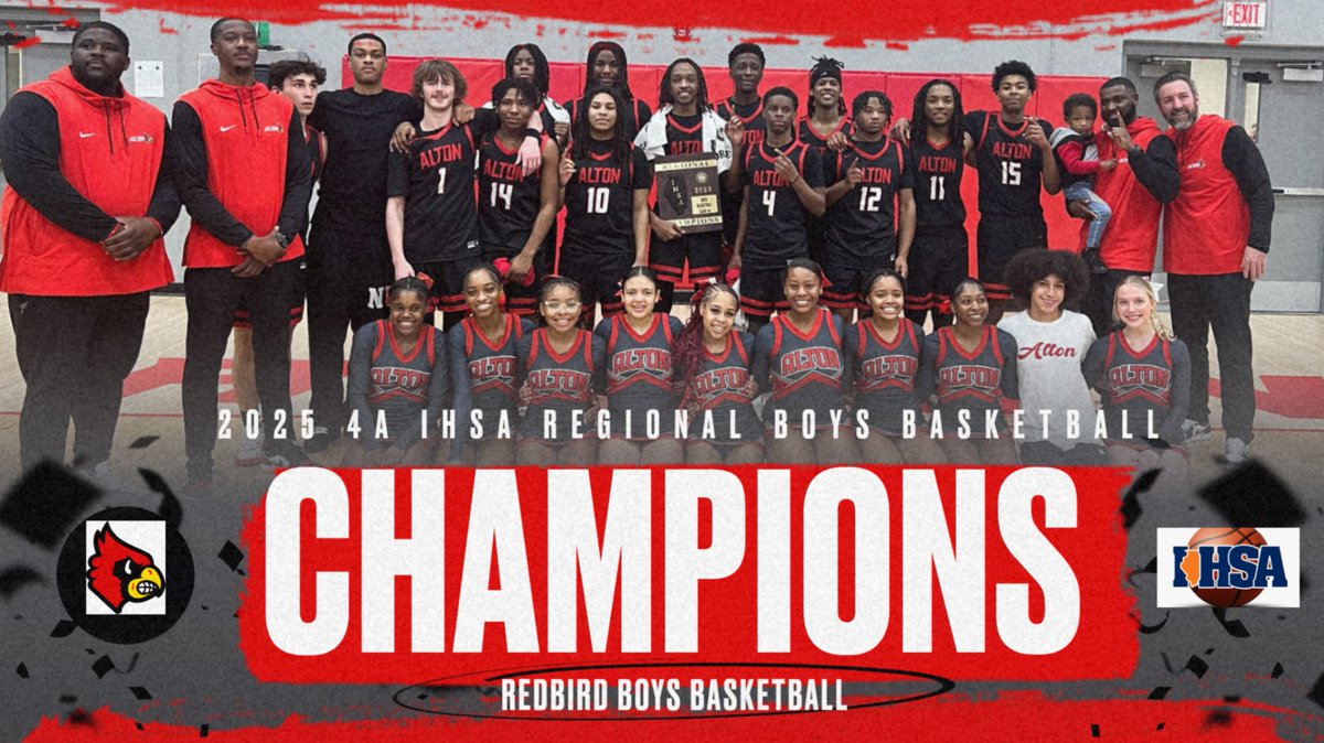 AltonAthletics (@altonathletics) on Twitter photo Congratulations to this excellent group of young men & our coaches on their Regional Championship. Thank you to Redbird Nation for showing up. Redbirds will get the Quincy Blue Devils at the Collinsville Sectional on Tues at 6pm. #WEAREATOWN <a href="/IHSA_IL/">Illinois High School Association #IHSA</a> <a href="/STLhssports/">STLhighschoolsports</a> <a href="/AltonBasketball/">๐๐ฅ๐ญ๐จ๐ง ๐๐๐๐๐ข๐ซ๐๐ฌ ๐๐๐ฌ๐ค๐๐ญ๐๐๐ฅ๐ฅ</a> Congratulations to this excellent group of young men & our coaches on their Regional Championship. Thank you to Redbird Nation for showing up. Redbirds will get the Quincy Blue Devils at the Collinsville Sectional on Tues at 6pm. #WEAREATOWN <a href="/IHSA_IL/">Illinois High School Association #IHSA</a> <a href="/STLhssports/">STLhighschoolsports</a> <a href="/AltonBasketball/">๐๐ฅ๐ญ๐จ๐ง ๐๐๐๐๐ข๐ซ๐๐ฌ ๐๐๐ฌ๐ค๐๐ญ๐๐๐ฅ๐ฅ</a>