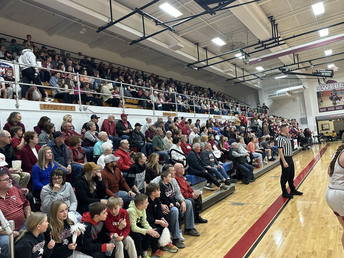 SwedesAD's tweet photo. What an electric atmosphere tonight!  Swede Nation is the BEST!  Our girls basketball team is state bound!  See you in Lincoln! https://t.co/zJucMMmWa9