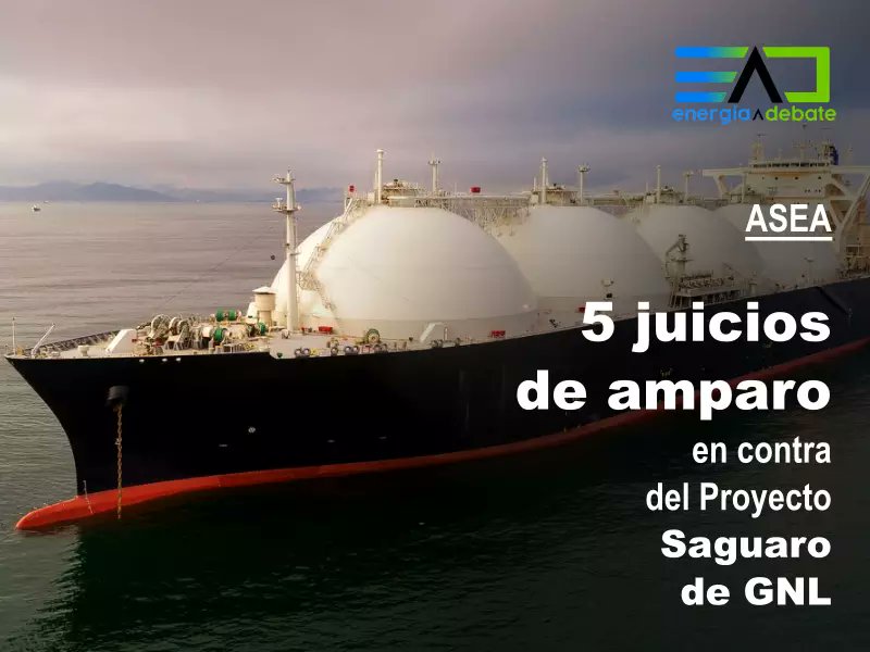 #MedioAmbiente | El proyecto de #GNL de #Saguaro, en #Sonora, no podrá iniciar obras de construcción porque hay cinco procesos de #amparo en su contra, dijo hoy la <a href="/agencia_aseagob/">ASEA</a> 
<a href="/SEMARNAT_mx/">SEMARNAT México</a> 
energiaadebate.com/proyecto-sagua…