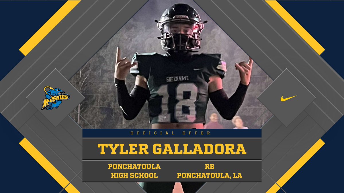Tyler Galladora (@tylergalladora_) on Twitter photo After a crest conversation with <a href="/Coach_Woody24/">Coach Woodson</a> I am blessed to receive my first offer #gomuskies After a crest conversation with <a href="/Coach_Woody24/">Coach Woodson</a> I am blessed to receive my first offer #gomuskies