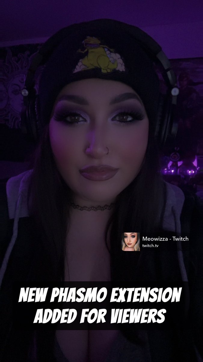 New Phasmophobia extension added to stream for viewers!! 👻 #phasmophobia #twitch 

twitch.tv/meowizza