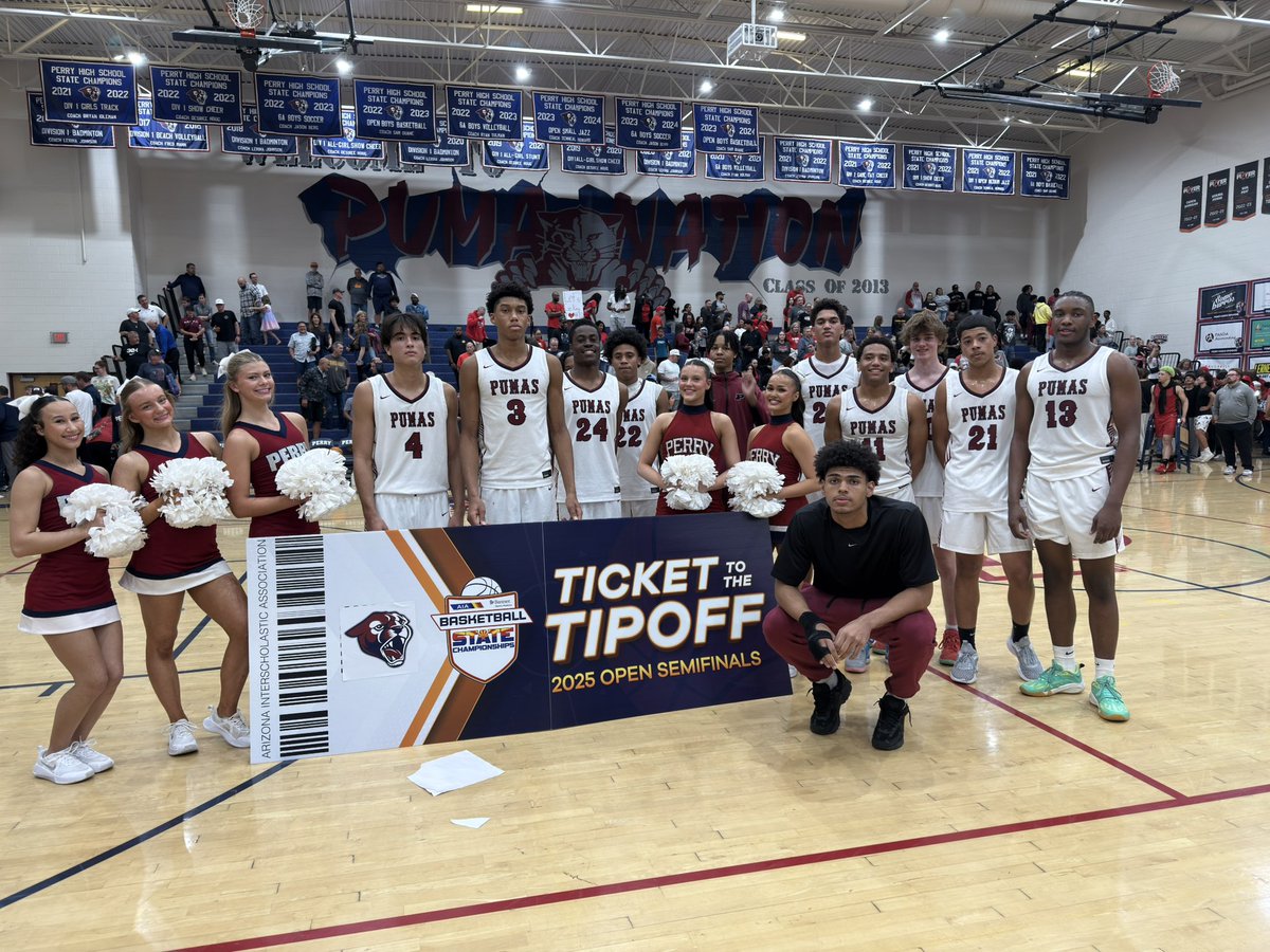 perry_pumas's tweet image. Perry @PerryPumaMBB punches their ticket to the Open Semi Finals!

Final in the Open State Quarterfinals:
Perry 67 - Ironwood 45 

Perry will take on O’Connor on Wednesday in the State Semis! 
Save the Date!