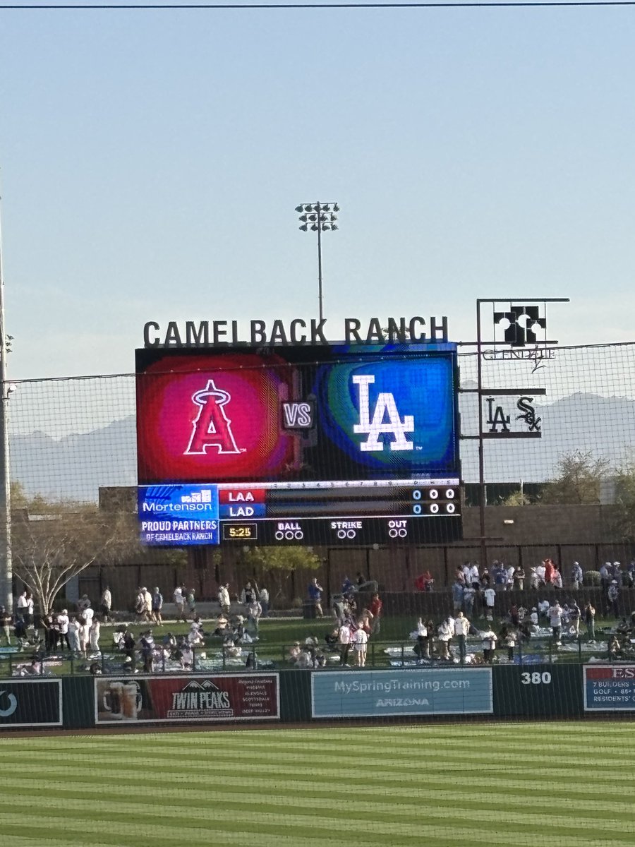 Long travel day but had to see the Angels at Spring training!!
