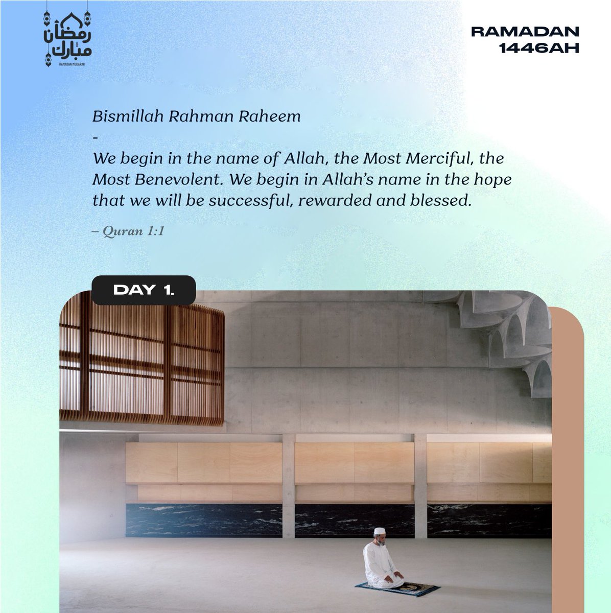 FlairMan_'s tweet photo. Day 1.

Bismillah Rahman Raheem...

#Day1 #1446AH #Islam #MuslimsConnect  #muslimpro #Alhamdulillah #Ramadan2025 https://t.co/pT3u0AgCEI