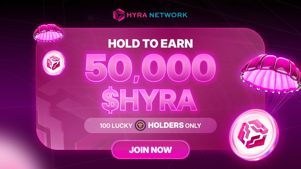 Hyra Network (@hyranetwork) on Twitter photo 🔥FREE 50,000 $HYRA FOR 100 LUCKY $Pi HOLDERS🔥
Are you holding $Pi?💰 Join Hyra Network's epic Airdrop, experience groundbreaking AI & share 50,000 $HYRA – 100 spots available ONLY! 🚀
🕰️Time: 1st - 6th Mar, 2025
Want in? It’s as easy as pie:
1️⃣ Follow <a href="/hyranetwork/">Hyra Network</a>
2️⃣ Like & 🔥FREE 50,000 $HYRA FOR 100 LUCKY $Pi HOLDERS🔥
Are you holding $Pi?💰 Join Hyra Network's epic Airdrop, experience groundbreaking AI & share 50,000 $HYRA – 100 spots available ONLY! 🚀
🕰️Time: 1st - 6th Mar, 2025
Want in? It’s as easy as pie:
1️⃣ Follow <a href="/hyranetwork/">Hyra Network</a>
2️⃣ Like &