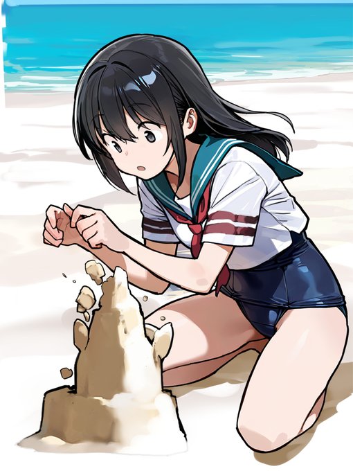 あさくらチャレンジ7話 進捗2 築城チャレンジ 斎藤コム 細かい作業に没頭する職人型女子高生 