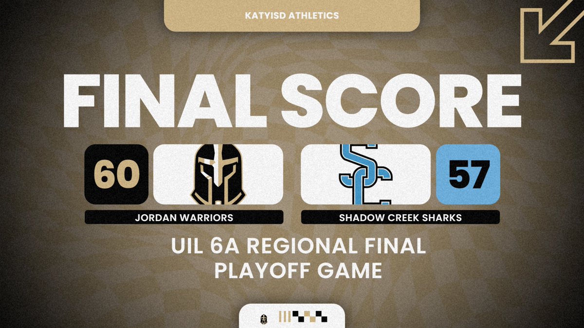 Warriors Win!! Jordan's continues their playoff run by defeating Shadow Creek 60-57 to win region 3 and advance to the State Semi Finals!