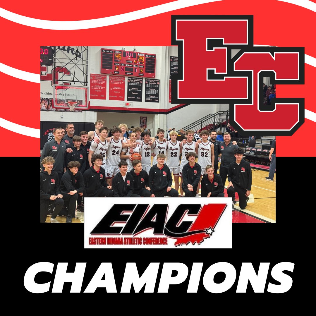 East Central Boys' Basketball (@ecboysbball) on Twitter photo Thanks #TrojanNation! 
<a href="/ECBoysBBall/">East Central Boys' Basketball</a> earns a share of the EIAC Championship with a victory over Greensburg. EIAC #Champions #WeAreEC Thanks #TrojanNation! 
<a href="/ECBoysBBall/">East Central Boys' Basketball</a> earns a share of the EIAC Championship with a victory over Greensburg. EIAC #Champions #WeAreEC