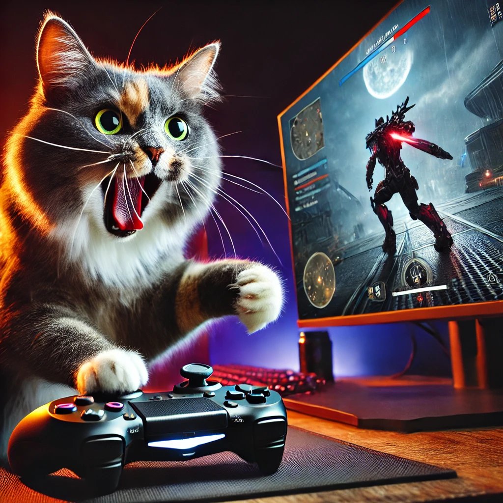 GameRewardsPro's tweet image. &quot;Did you see that, meow? This god-tier play! No one can match my claw skills! The legendary gamer cat is born, meow!&quot;