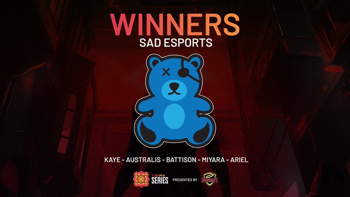 Tenax Tournaments (@tenaxtourneys) on Twitter photo As all things come to an end. <a href="/SadEsportsOrg/">SaD Esports</a> are your Tenax 3 Series WINNERS. They complete the three-peat over HyperSpeed White, winning 3-1 in the GRAND FINALS !!!
๐<a href="/wizkayelifa/">ghost kaye</a>
๐<a href="/Australissss/">Australis</a>
๐<a href="/battisonval/">battison</a>
๐<a href="/RipMiyara/">GHOST miyara</a>
๐@twiliverse As all things come to an end. <a href="/SadEsportsOrg/">SaD Esports</a> are your Tenax 3 Series WINNERS. They complete the three-peat over HyperSpeed White, winning 3-1 in the GRAND FINALS !!!
๐<a href="/wizkayelifa/">ghost kaye</a>
๐<a href="/Australissss/">Australis</a>
๐<a href="/battisonval/">battison</a>
๐<a href="/RipMiyara/">GHOST miyara</a>
๐@twiliverse