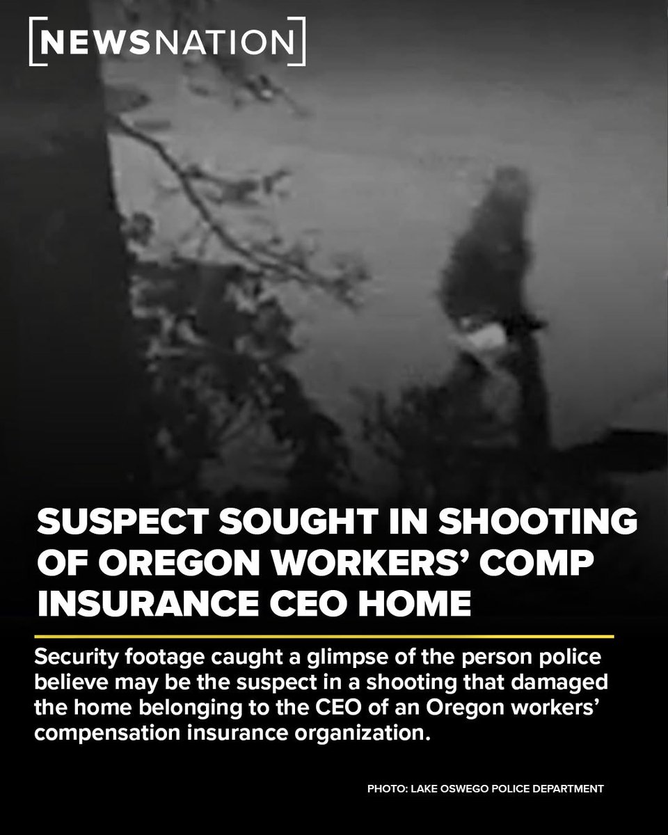 mangionethinker's tweet image. A manhunt is underway for a shooter who opened fire on the home of an insurance CEO in Oregon. The shooting took place at about 4 am on the morning of February 21. 

Media noted: &quot;The recent incident is eerily similar to the slaying of UnitedHealthcare CEO Brian Thompson&quot;