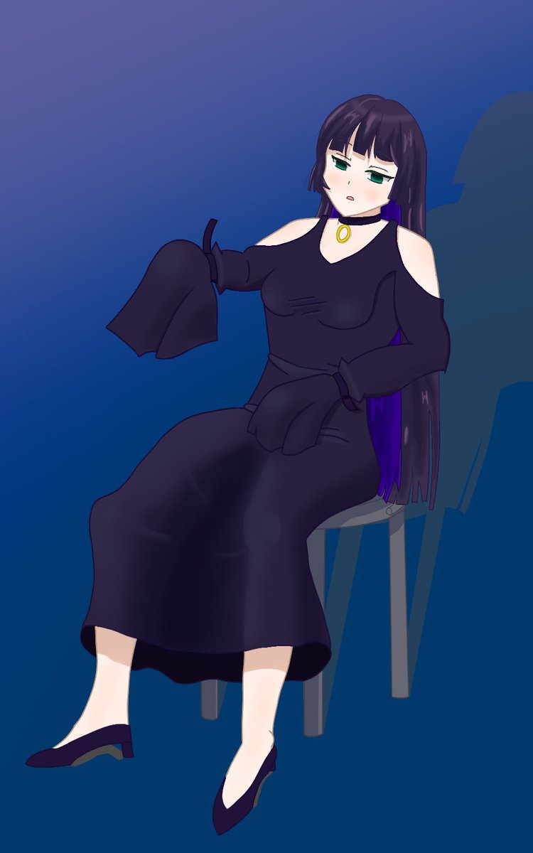 PA san is relaxing until Season 2 #GothArtJam