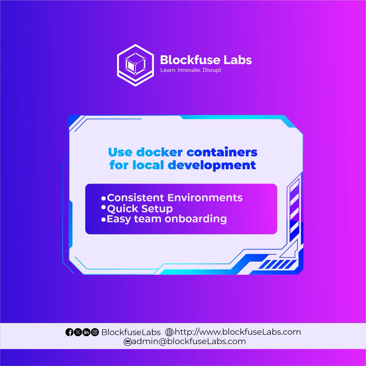 blockfuselabs's tweet image. What do you like about docker containers?

Hit the follow button for more tips like this