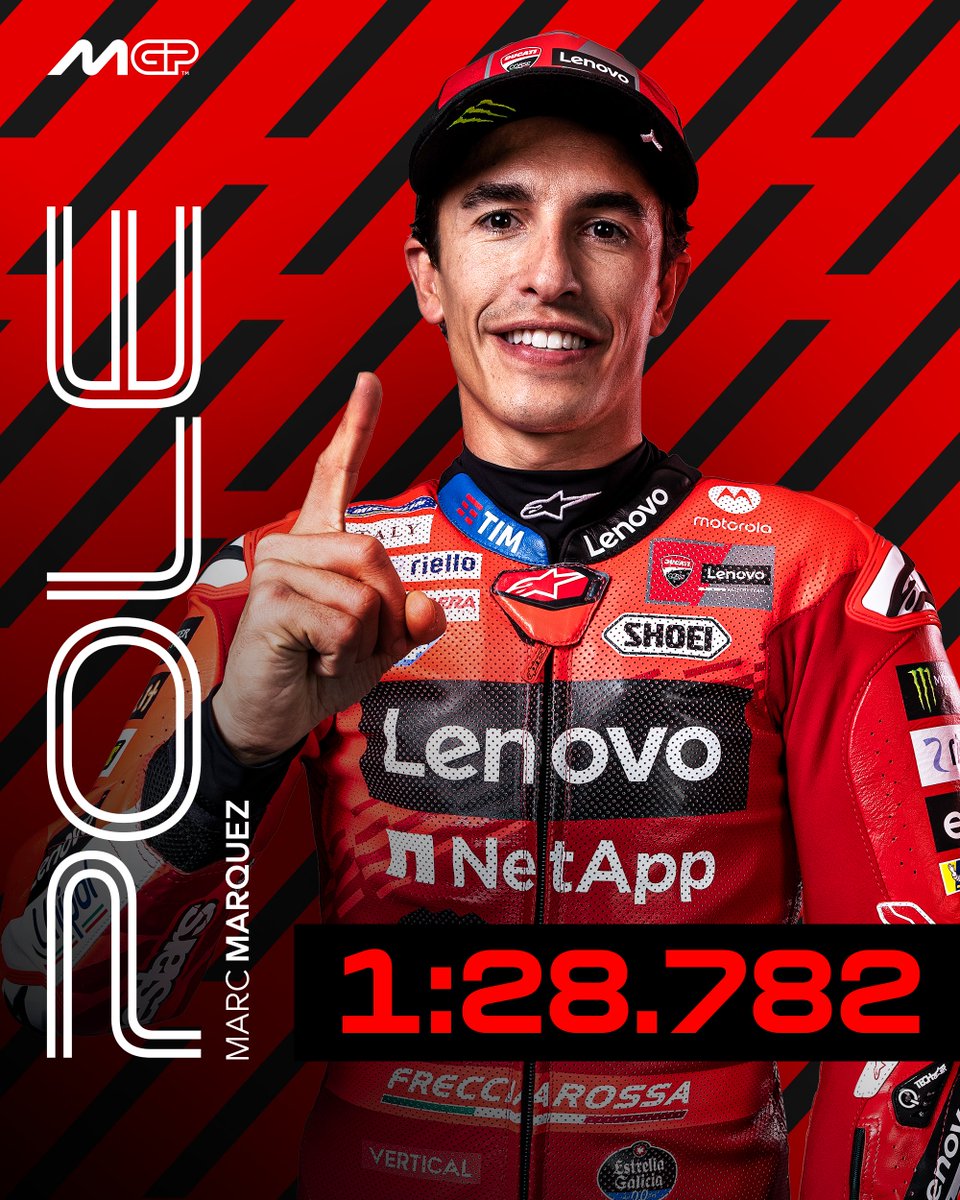 🔴 FIRST POLE IN RED FOR <a href="/marcmarquez93/">Marc Márquez</a>! 🔴

#ThaiGP 🇹🇭