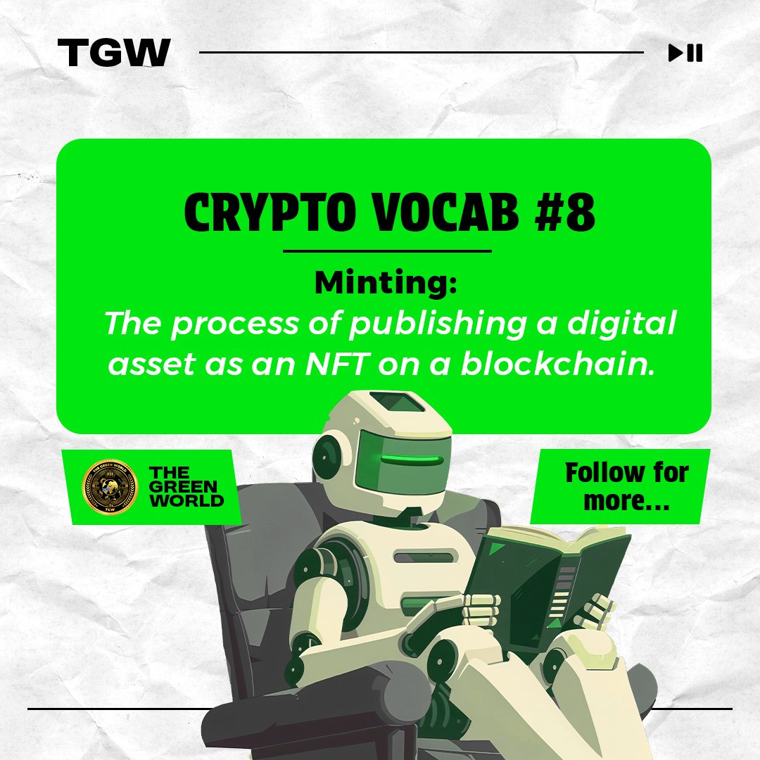 GreenTgw97676's tweet photo. Learn a new crypto term every week! Stay ahead in the game. Follow @thegreenworldcommunity for more!
#CryptoEducation #NFT #Blockchain #CryptoInvesting #TGWToken #CryptoLaws #BlockchainRegulations #GlobalCrypto #MiCA #CryptoNews #thegreenworldcommunity #tgwcommuinty #TGWToken https://t.co/Eje7sdhK81
