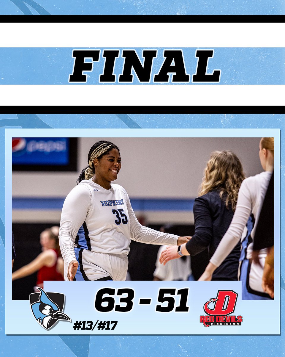 Johns Hopkins Women’s Basketball (@jhuwbb) on Twitter photo One step closer! Huge semifinal win—on to the championship! #gohop One step closer! Huge semifinal win—on to the championship! #gohop
