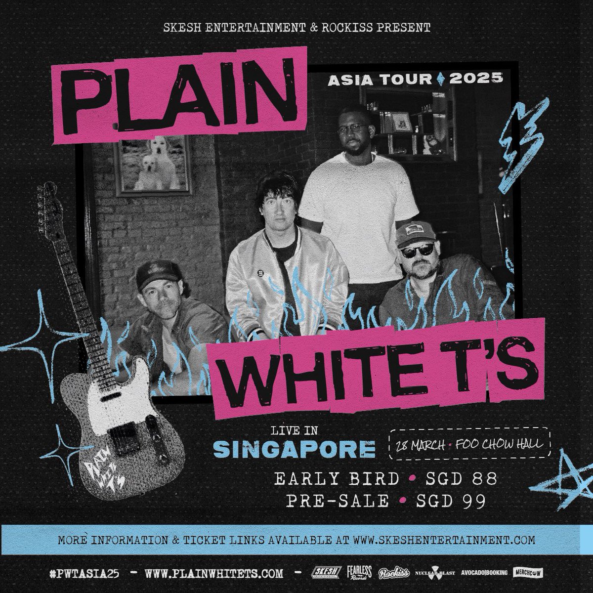 Skesh Entertainment (@skeshmm) on Twitter photo Tickets for the <a href="/plainwhitets/">Plain White T's</a> tour are now on sale! Get them while you can! #PWT #PWTAsia25 #SkeshEntertainment Tickets for the <a href="/plainwhitets/">Plain White T's</a> tour are now on sale! Get them while you can! #PWT #PWTAsia25 #SkeshEntertainment